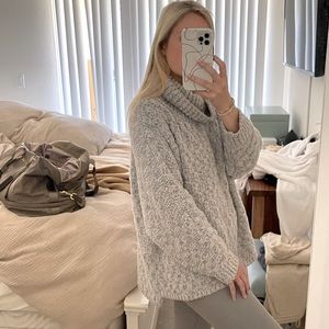 Oversized cowl neck sweater